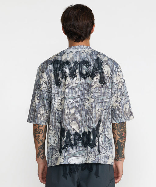 RVCA メンズ TAPOUT MESH JERSEY TEE Tシャツ 【2026年秋冬モデル】 CAM / XL