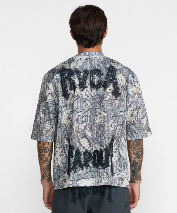 RVCA メンズ TAPOUT MESH JERSEY TEE Tシャツ 【2026年秋冬モデル】 CAM / XL