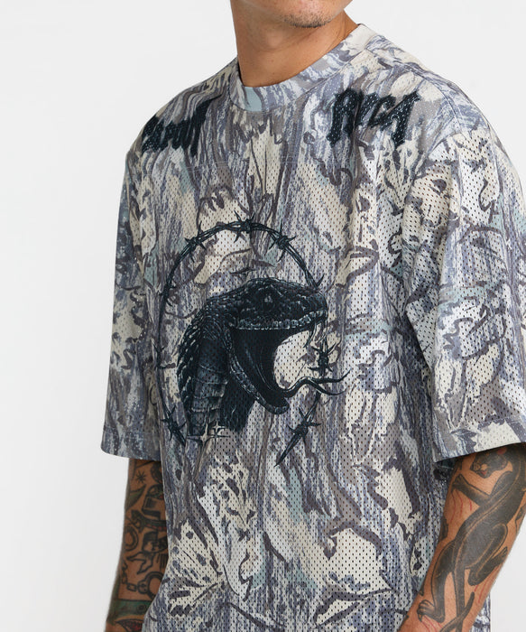 RVCA メンズ TAPOUT MESH JERSEY TEE Tシャツ 【2026年秋冬モデル】 CAM / XL