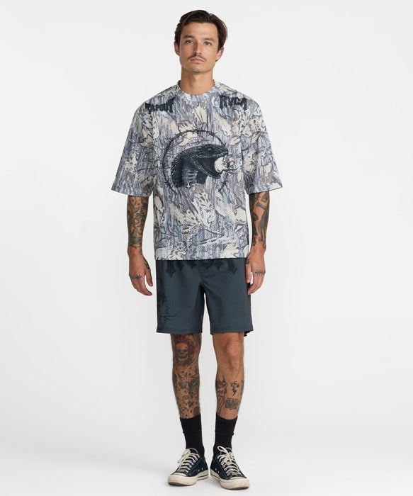 RVCA メンズ TAPOUT MESH JERSEY TEE Tシャツ 【2026年秋冬モデル】 CAM / XL