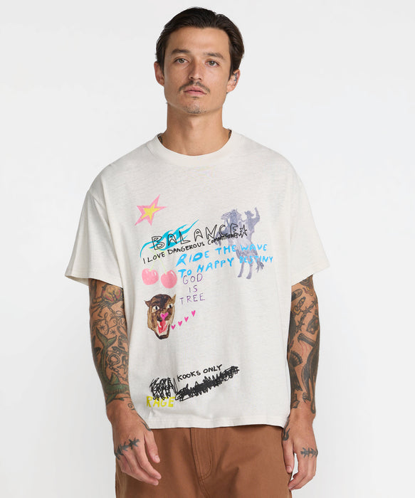 RVCA メンズ RIDE THE WAVE HEMP SS Tシャツ 【2026年秋冬モデル】 CER / XL