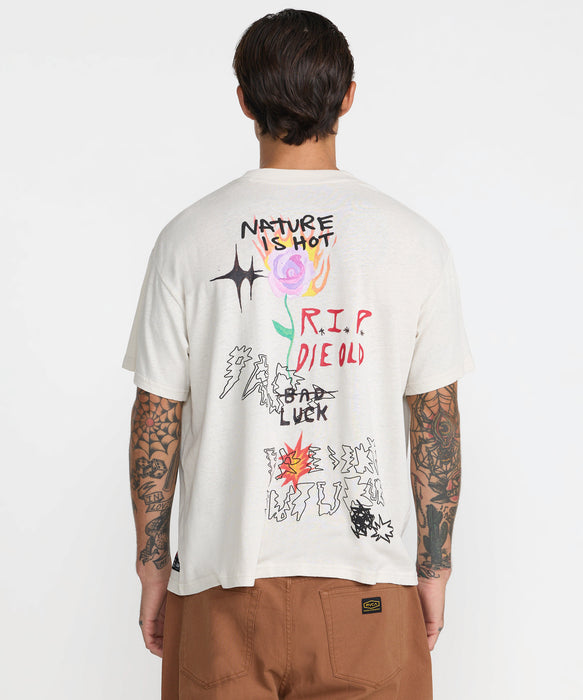 RVCA メンズ RIDE THE WAVE HEMP SS Tシャツ 【2026年秋冬モデル】 CER / XL