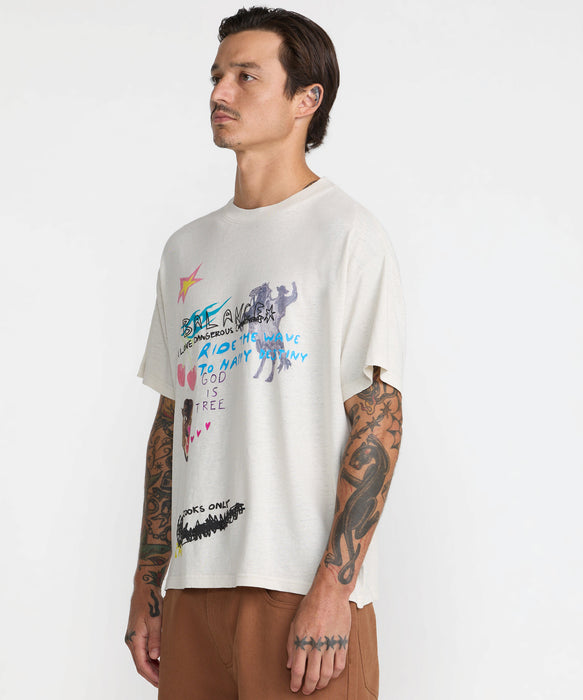 RVCA メンズ RIDE THE WAVE HEMP SS Tシャツ 【2026年秋冬モデル】 CER / XL