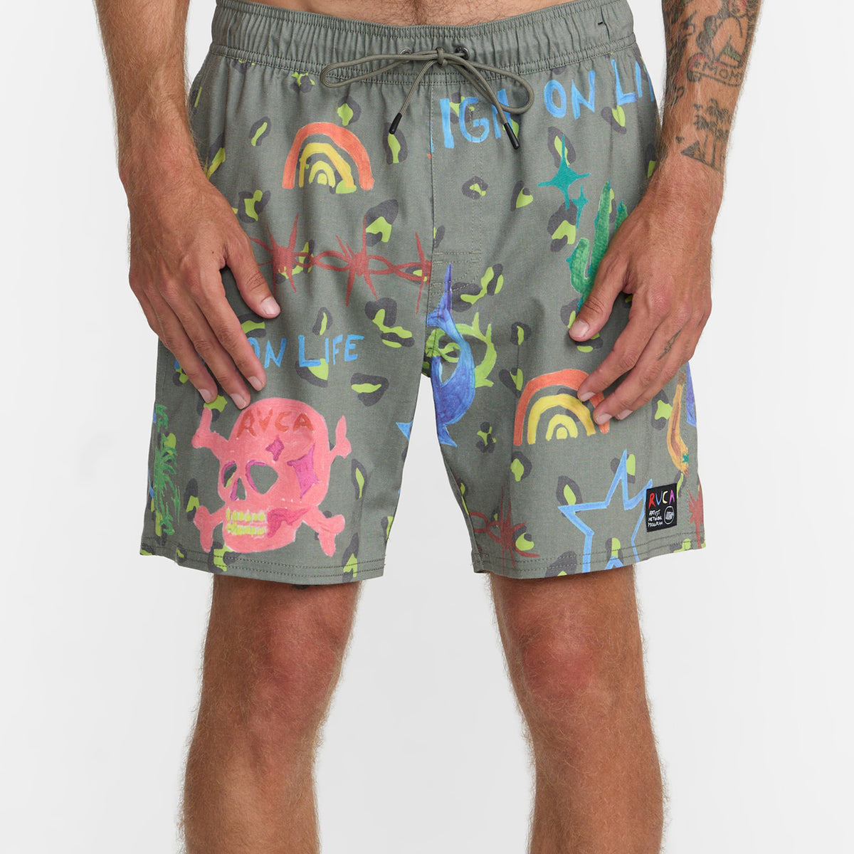 RVCA メンズ DANI SKULL ELASTIC 17 ボードショーツ 【2026年秋冬モデル】