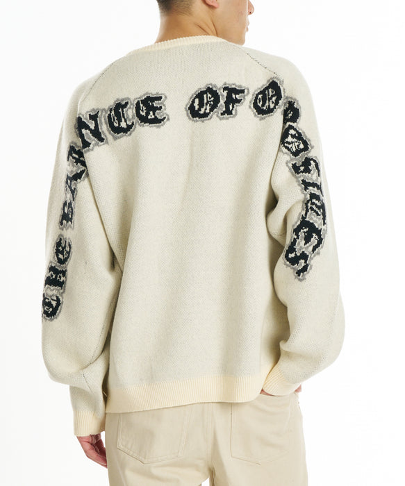 RVCA メンズ BALANACE JQ KNIT セーター 【2026年秋冬モデル】 ANW / XL
