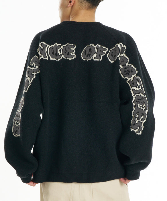 RVCA メンズ BALANACE JQ KNIT セーター 【2026年秋冬モデル】 BLK / XL