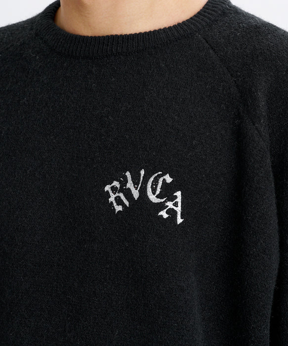 RVCA メンズ BALANACE JQ KNIT セーター 【2026年秋冬モデル】 BLK / XL