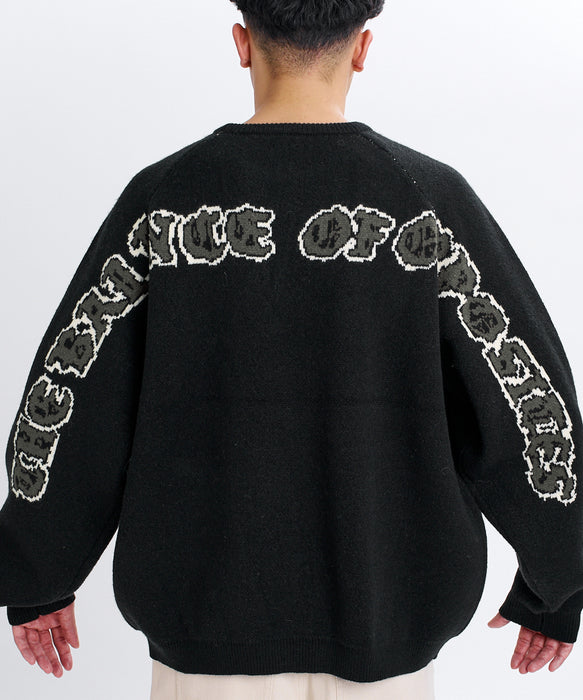 RVCA メンズ BALANACE JQ KNIT セーター 【2026年秋冬モデル】 BLK / XL