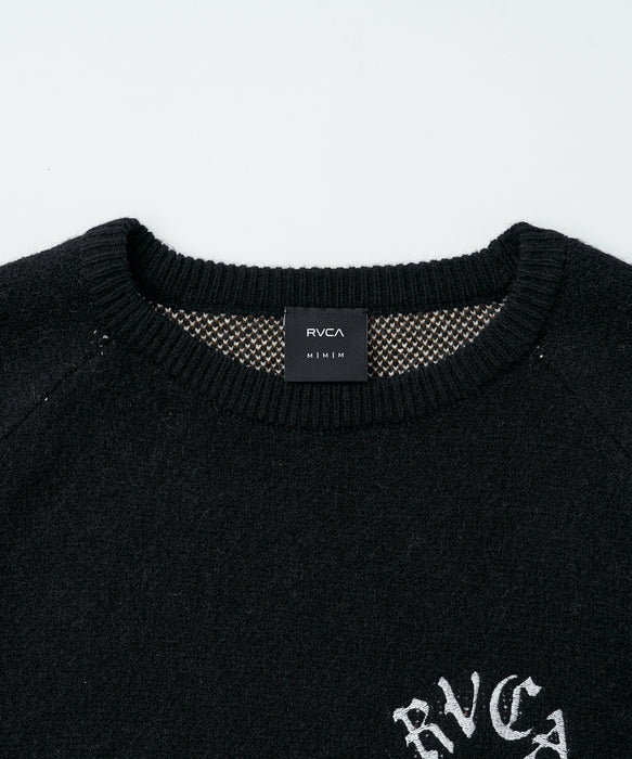 RVCA メンズ BALANACE JQ KNIT セーター 【2026年秋冬モデル】 BLK / XL