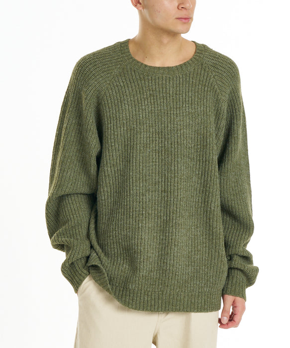 RVCA メンズ RIB KNIT セーター 【2026年秋冬モデル】 FAT / L