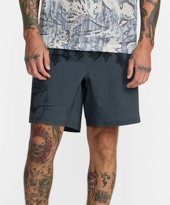 RVCA メンズ TAPOUT FIGHT SCRAPPER ショートパンツ 【2026年秋冬モデル】 BLK / XL