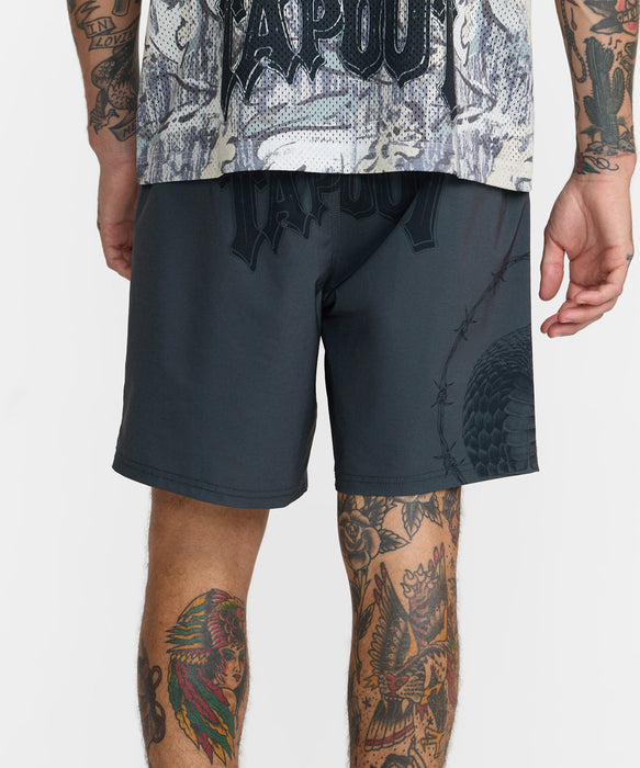 RVCA メンズ TAPOUT FIGHT SCRAPPER ショートパンツ 【2026年秋冬モデル】 BLK / XL