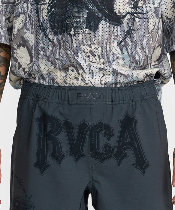 RVCA メンズ TAPOUT FIGHT SCRAPPER ショートパンツ 【2026年秋冬モデル】 BLK / XL