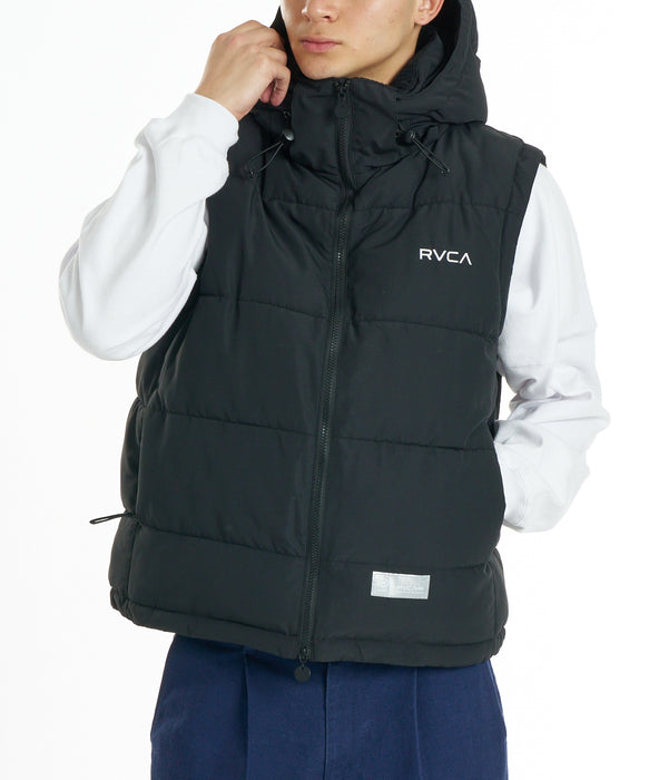 RVCA メンズ BACK PATCH PUFFER VEST   ベスト 【2026年秋冬モデル】 BLK / XL