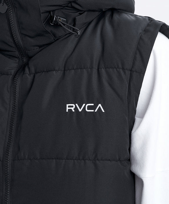 RVCA メンズ BACK PATCH PUFFER VEST   ベスト 【2026年秋冬モデル】 BLK / XL