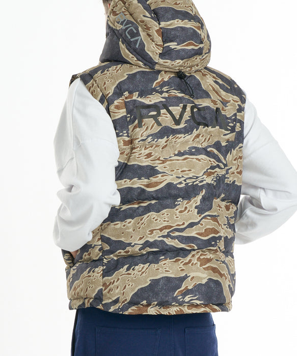 RVCA メンズ BACK PATCH PUFFER VEST   ベスト 【2026年秋冬モデル】 CAM / XL