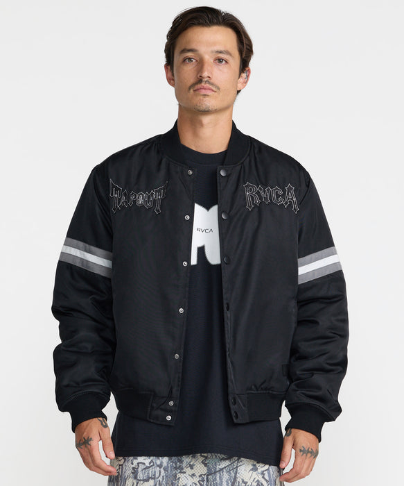 RVCA メンズ TAPOUT SATIN JACKET ジャケット 【2026年秋冬モデル】 BLK / XL