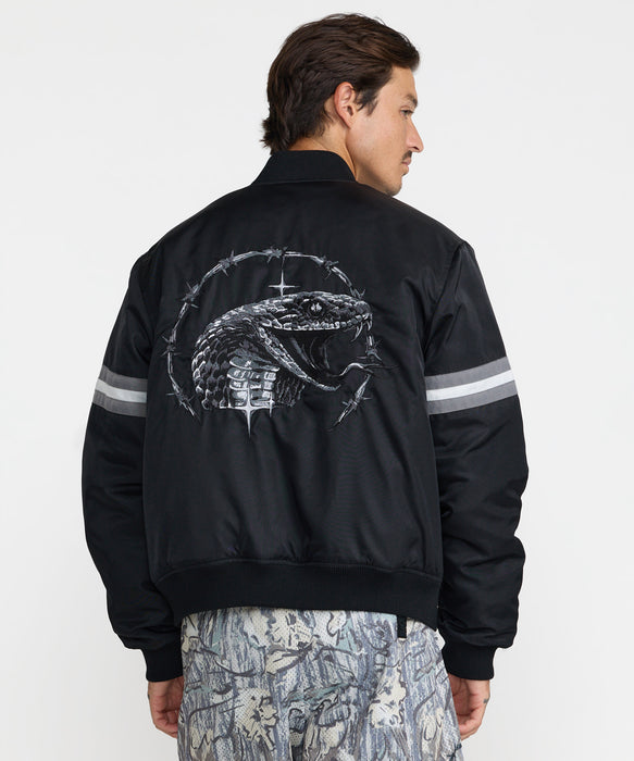 RVCA メンズ TAPOUT SATIN JACKET ジャケット 【2026年秋冬モデル】 BLK / XL