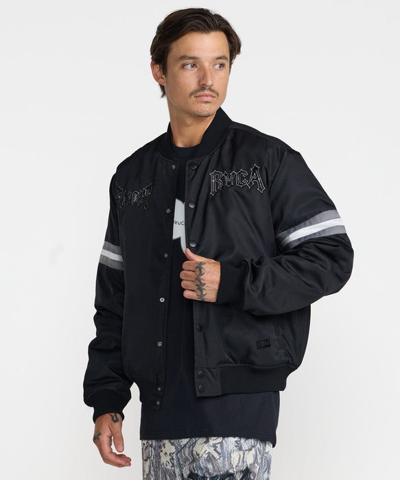 RVCA メンズ TAPOUT SATIN JACKET ジャケット 【2026年秋冬モデル】 BLK / XL