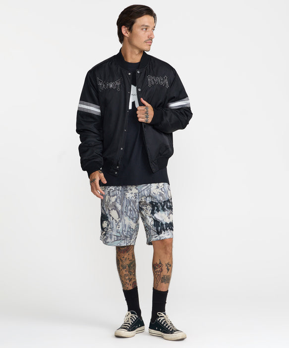 RVCA メンズ TAPOUT SATIN JACKET ジャケット 【2026年秋冬モデル】 BLK / XL