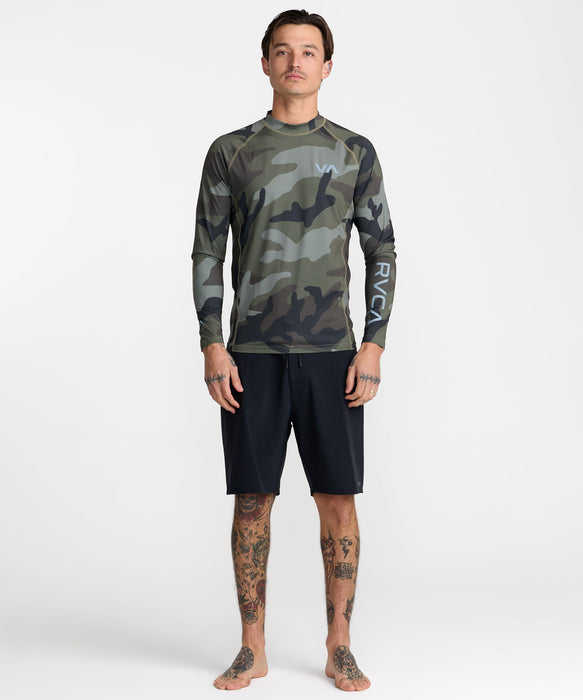 RVCA メンズ RVCA RASHGUARD LS 長袖ラッシュガード 【2026年秋冬モデル】 CAM / XL