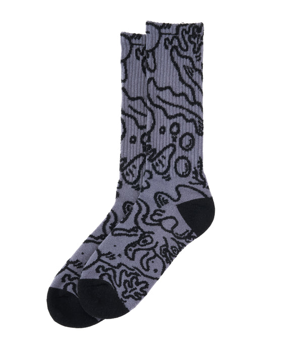 RVCA メンズ SAKANA-SAN SOX ソックス 【2026年秋冬モデル】 BLK / F