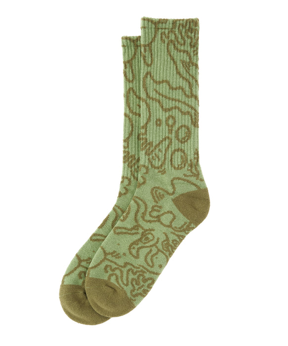 RVCA メンズ SAKANA-SAN SOX ソックス 【2026年秋冬モデル】 GRN / F