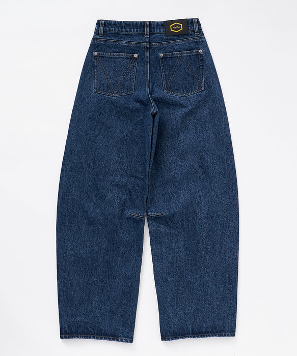 80s HAI SPORTING GEAR ワイドデニムパンツ 濃紺 美品 レア RVCA ウィメンズ RECESSION DENIM PANT デニムパンツ 【2026年春夏モデル】