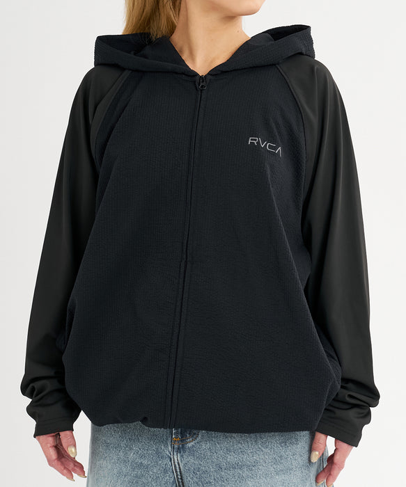 RVCA ウィメンズ DOLMAN SLEEVE WIDE ZIP HD ジップラッシュガード 【2026年春夏モデル】