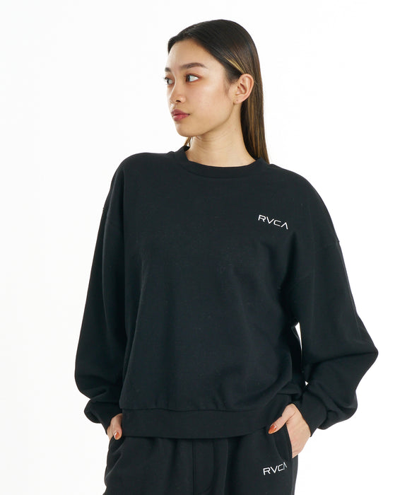 RVCA ウィメンズ ALLARCH CR トレーナー 【2026年秋冬モデル】 BLK / M