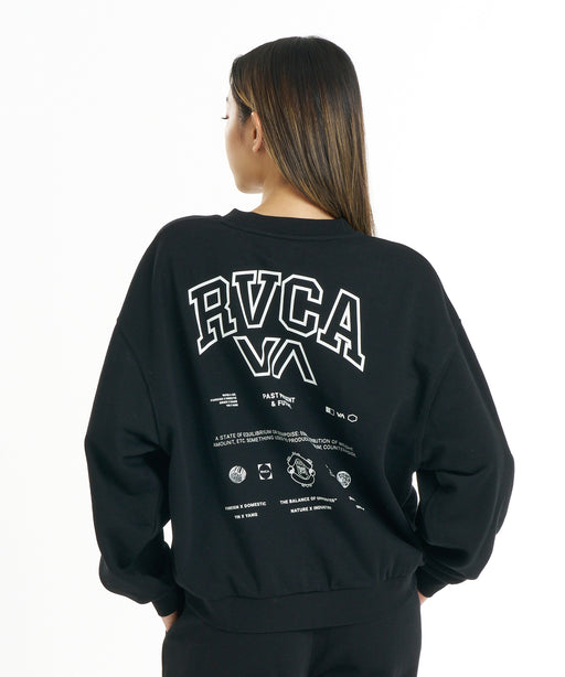 RVCA ウィメンズ ALLARCH CR トレーナー 【2026年秋冬モデル】 BLK / M