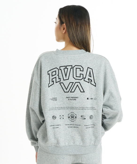 RVCA ウィメンズ ALLARCH CR トレーナー 【2026年秋冬モデル】 HGR / M