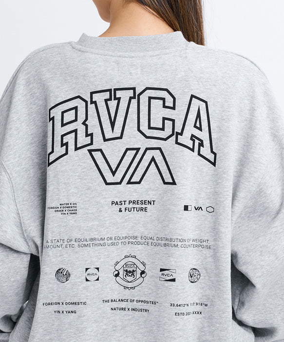 RVCA ウィメンズ ALLARCH CR トレーナー 【2026年秋冬モデル】 HGR / M
