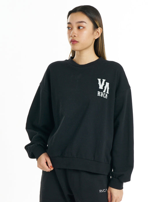 RVCA ウィメンズ ARCH OE CR トレーナー 【2026年秋冬モデル】