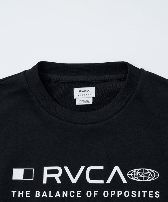 RVCA ウィメンズ ALL INFO CREW トレーナー 【2026年秋冬モデル】 BLK / M