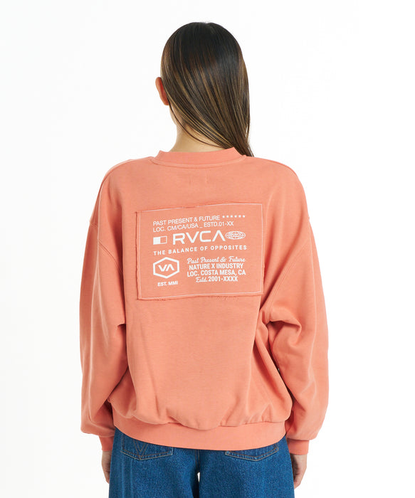 RVCA ウィメンズ ALL INFO CREW トレーナー 【2026年秋冬モデル】 ORG / M