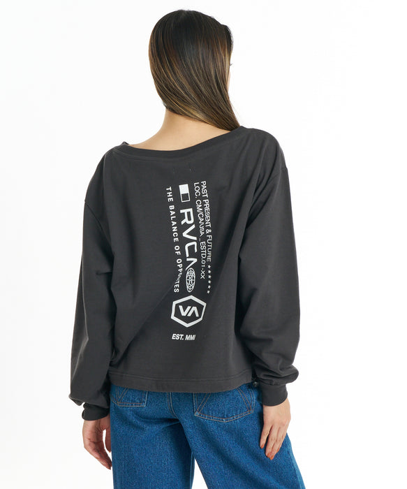 RVCA ウィメンズ RVCA CLOPPED TOPS トレーナー 【2026年秋冬モデル】