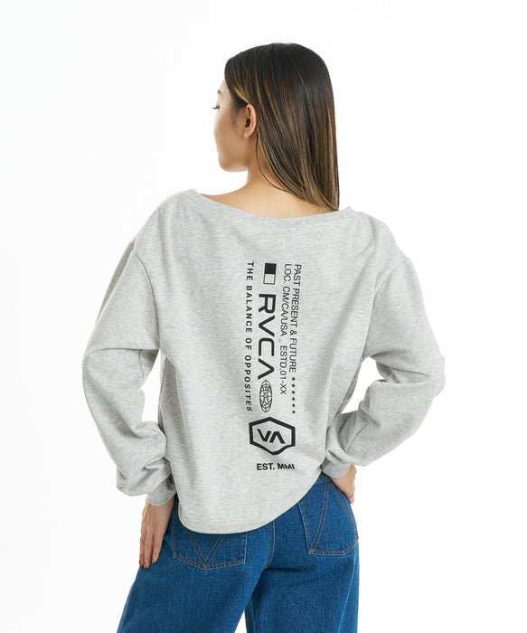 RVCA ウィメンズ RVCA CLOPPED TOPS トレーナー 【2026年秋冬モデル】 HGR / M