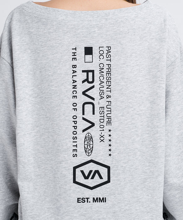 RVCA ウィメンズ RVCA CLOPPED TOPS トレーナー 【2026年秋冬モデル】 HGR / M