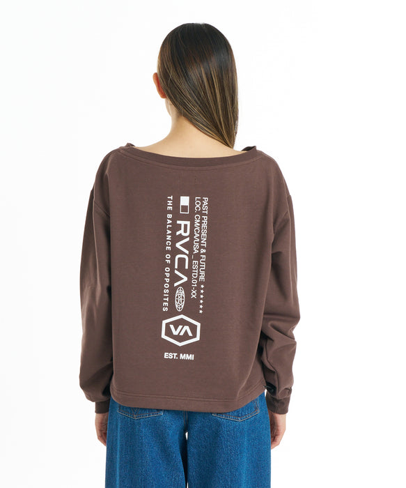 RVCA ウィメンズ RVCA CLOPPED TOPS トレーナー 【2026年秋冬モデル】 MOC / M