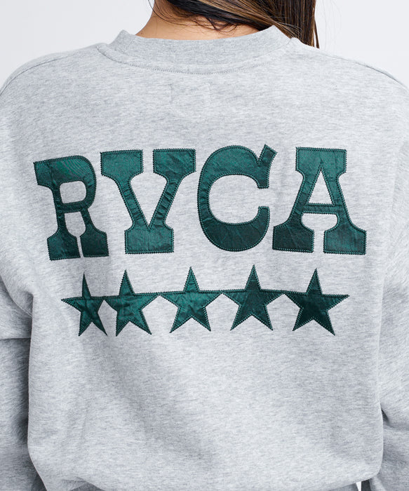 RVCA ウィメンズ CHEER RVCA CR トレーナー 【2026年秋冬モデル】 HGR / M