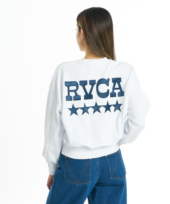 RVCA ウィメンズ CHEER RVCA CR トレーナー 【2026年秋冬モデル】 WHT / M