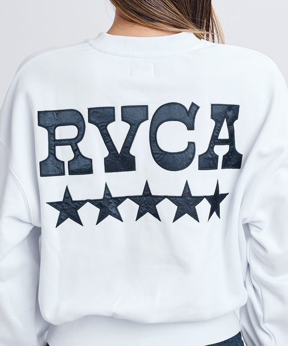 RVCA ウィメンズ CHEER RVCA CR トレーナー 【2026年秋冬モデル】 WHT / M
