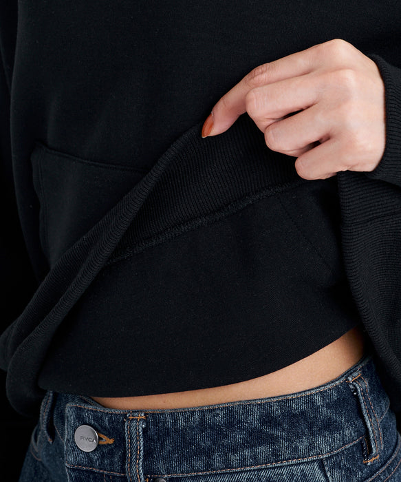 RVCA ウィメンズ RECESSION HOODIE パーカー 【2026年秋冬モデル】 BLK / M