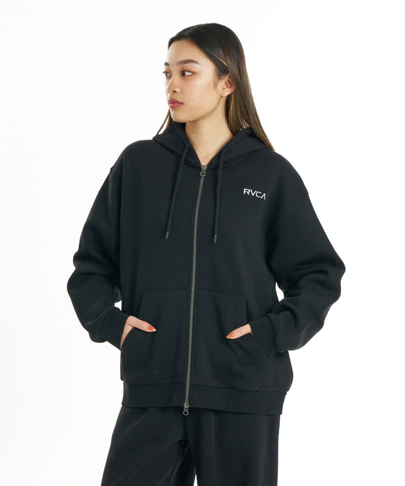 RVCA ウィメンズ ALL ARCH ZIP HOODIE パーカー 【2026年秋冬モデル】 BLK / L