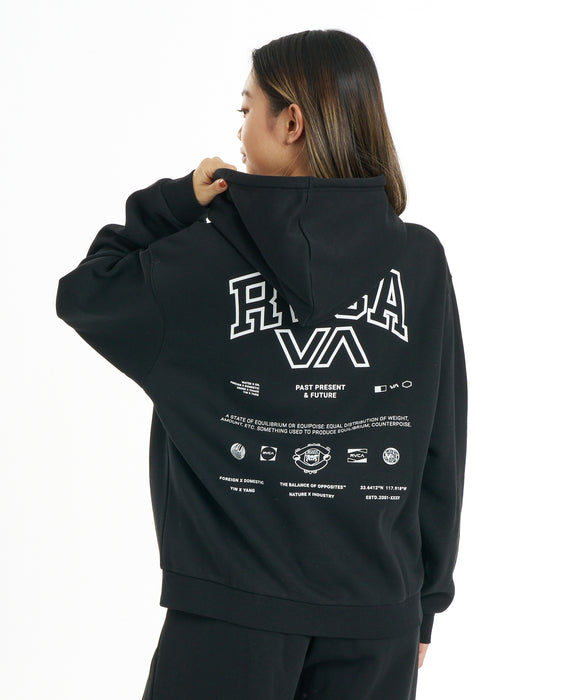 RVCA ウィメンズ ALL ARCH ZIP HOODIE パーカー 【2026年秋冬モデル】 BLK / L