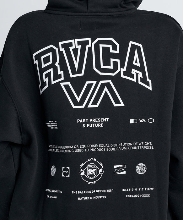 RVCA ウィメンズ ALL ARCH ZIP HOODIE パーカー 【2026年秋冬モデル】 BLK / L