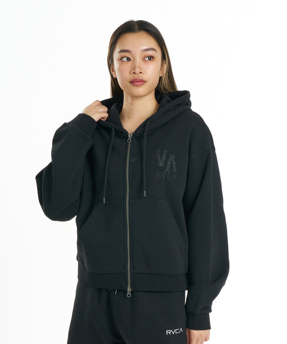 RVCA ウィメンズ ARCH OE ZIP HD パーカー 【2026年秋冬モデル】 BLK / M