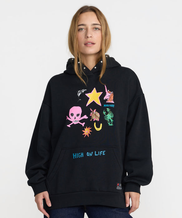RVCA ウィメンズ DANI MILLER OVERSIZED HOODIE パーカー 【2026年秋冬モデル】 RVB / S