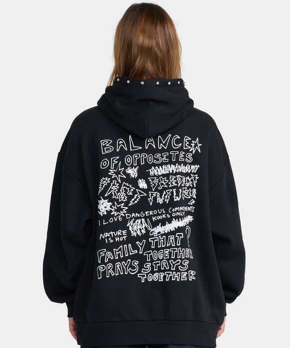 RVCA ウィメンズ DANI MILLER OVERSIZED HOODIE パーカー 【2026年秋冬モデル】 RVB / S